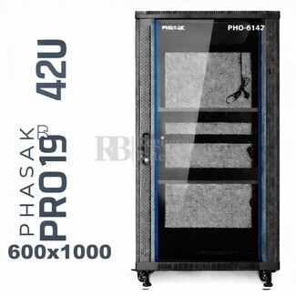 Armario Rack 42U 600x1000 | Phasak Pro PHO-6142 19 In